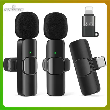 Zestaw dwóch mikrofonów krawatowych do telefonu USB-C K9